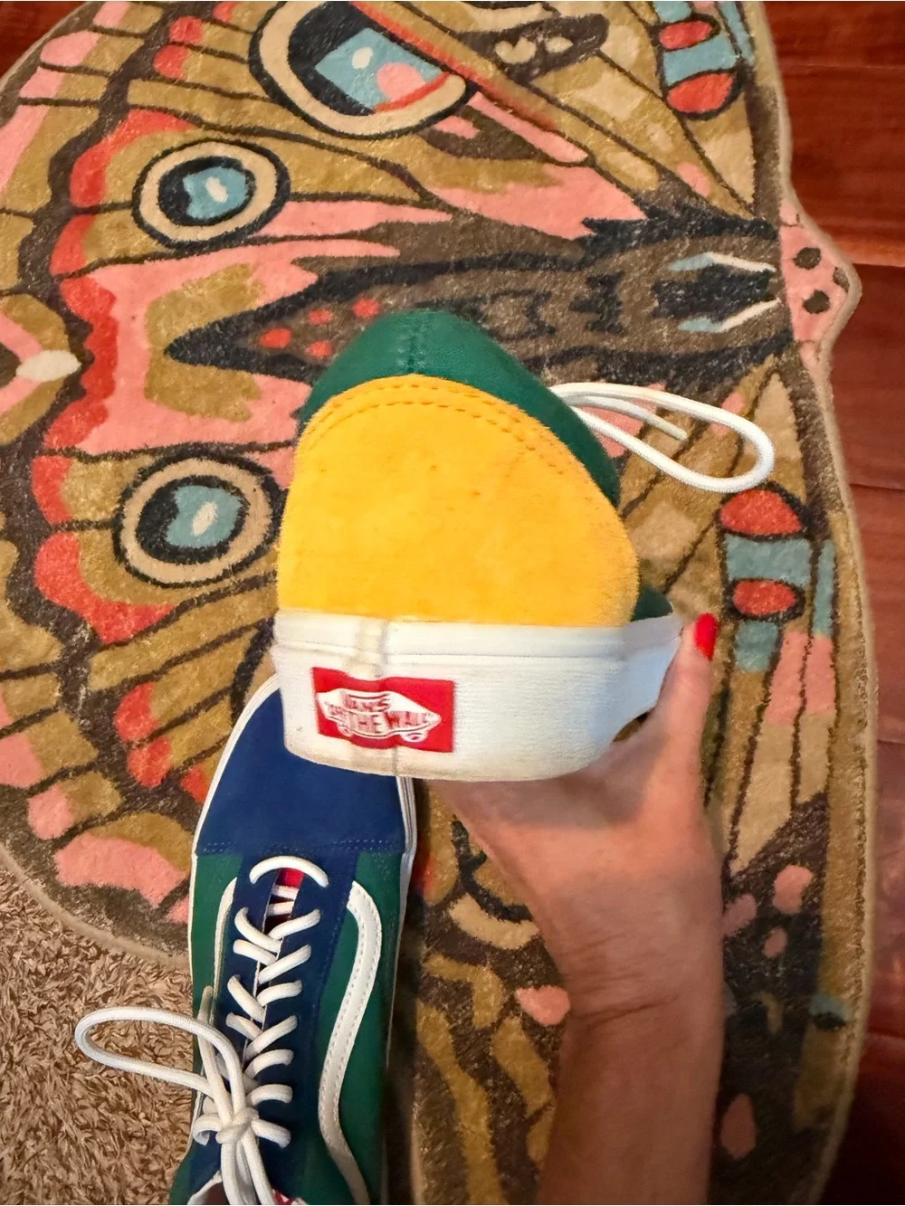 Vans Old Skool Sneakers in Blue, Green and Yellow